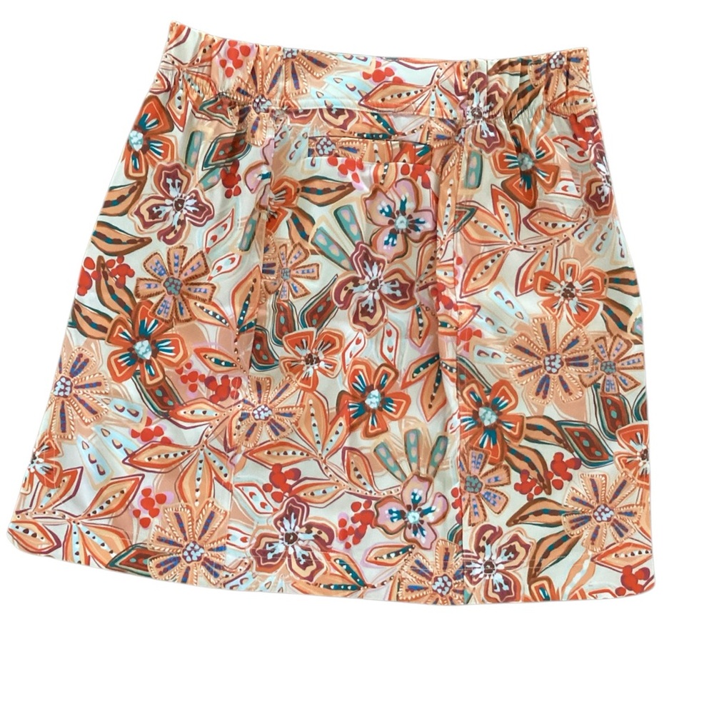 Rip Skirt orange floral XS X Small tropical print - Picture 2 of 6